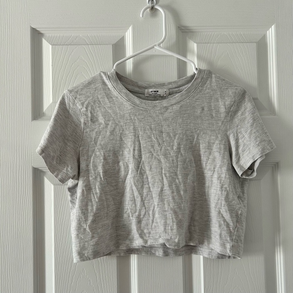 Cotton On Grey Crop Top